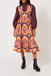 Robe à imprimé 70's - Rose