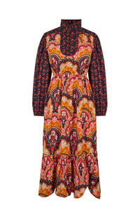 Robe à imprimé 70's - Rose