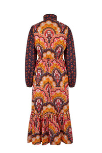 Robe à imprimé 70's - Rose