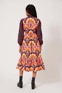 Robe à imprimé 70's - Rose