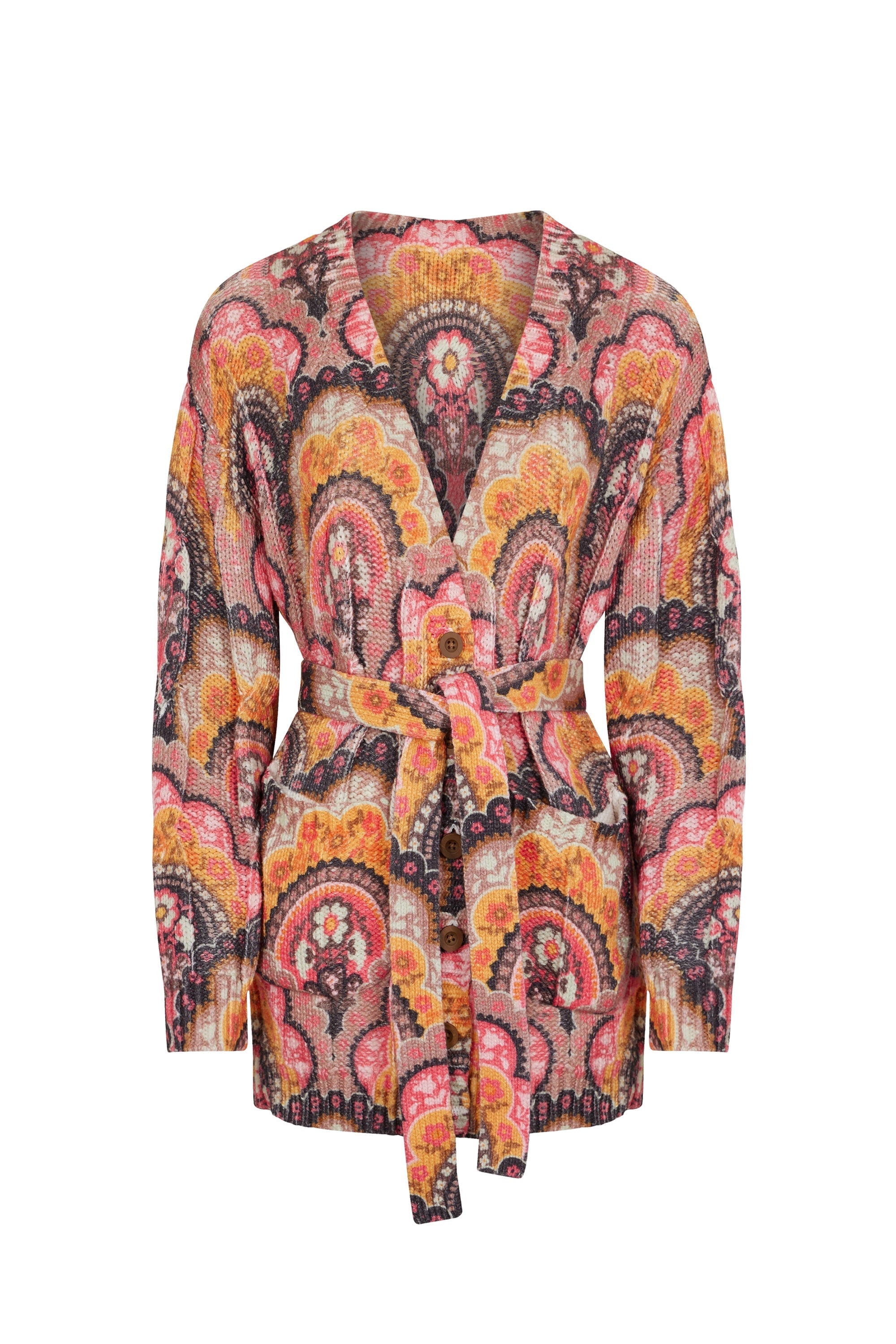 Gilet à imprimé 70's torsadé - Rose