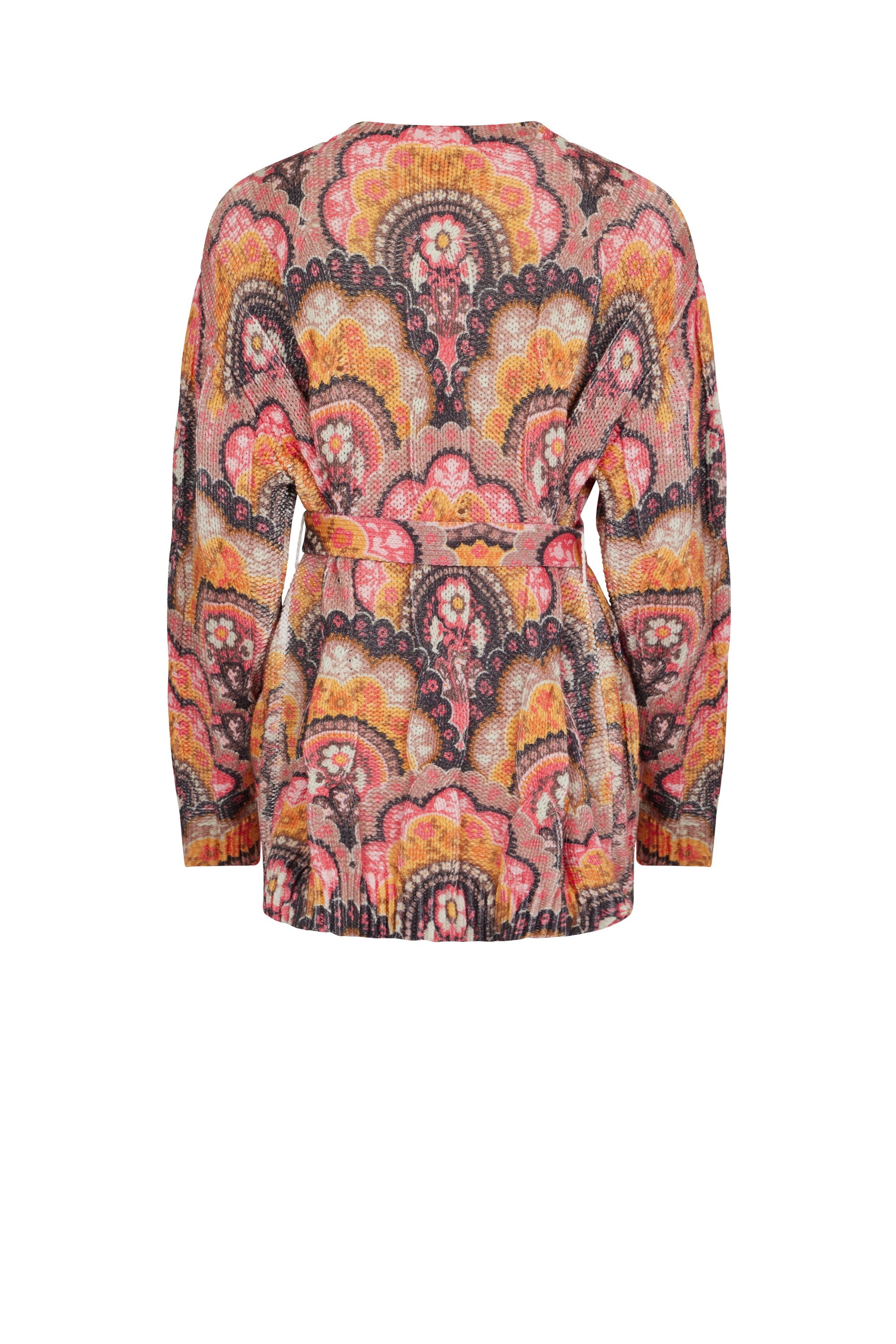 Gilet à imprimé 70's torsadé - Rose