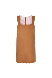 Robe en gabardine de laine - Camel