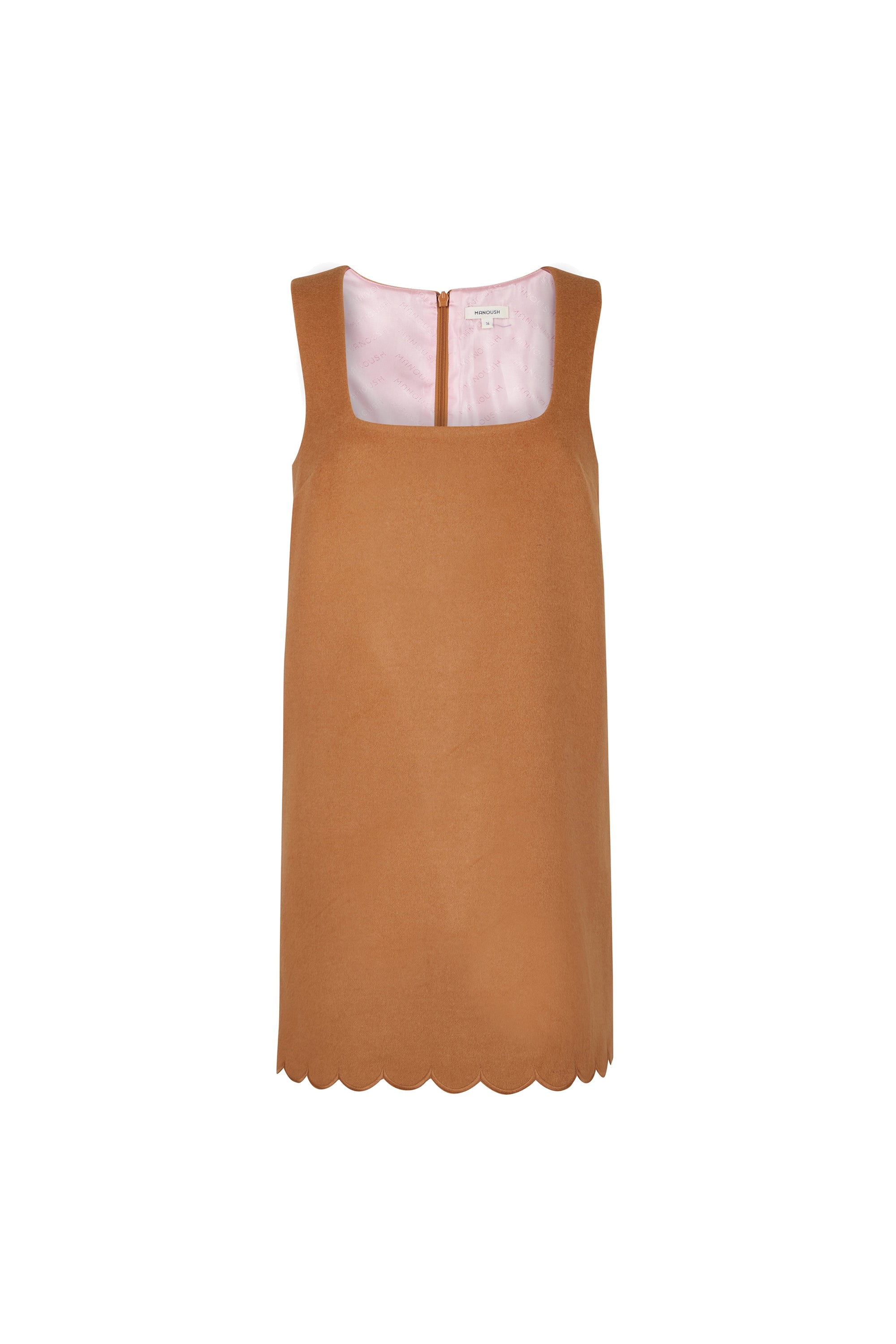 Robe en gabardine de laine - Camel