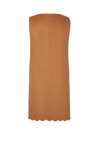 Robe en gabardine de laine - Camel