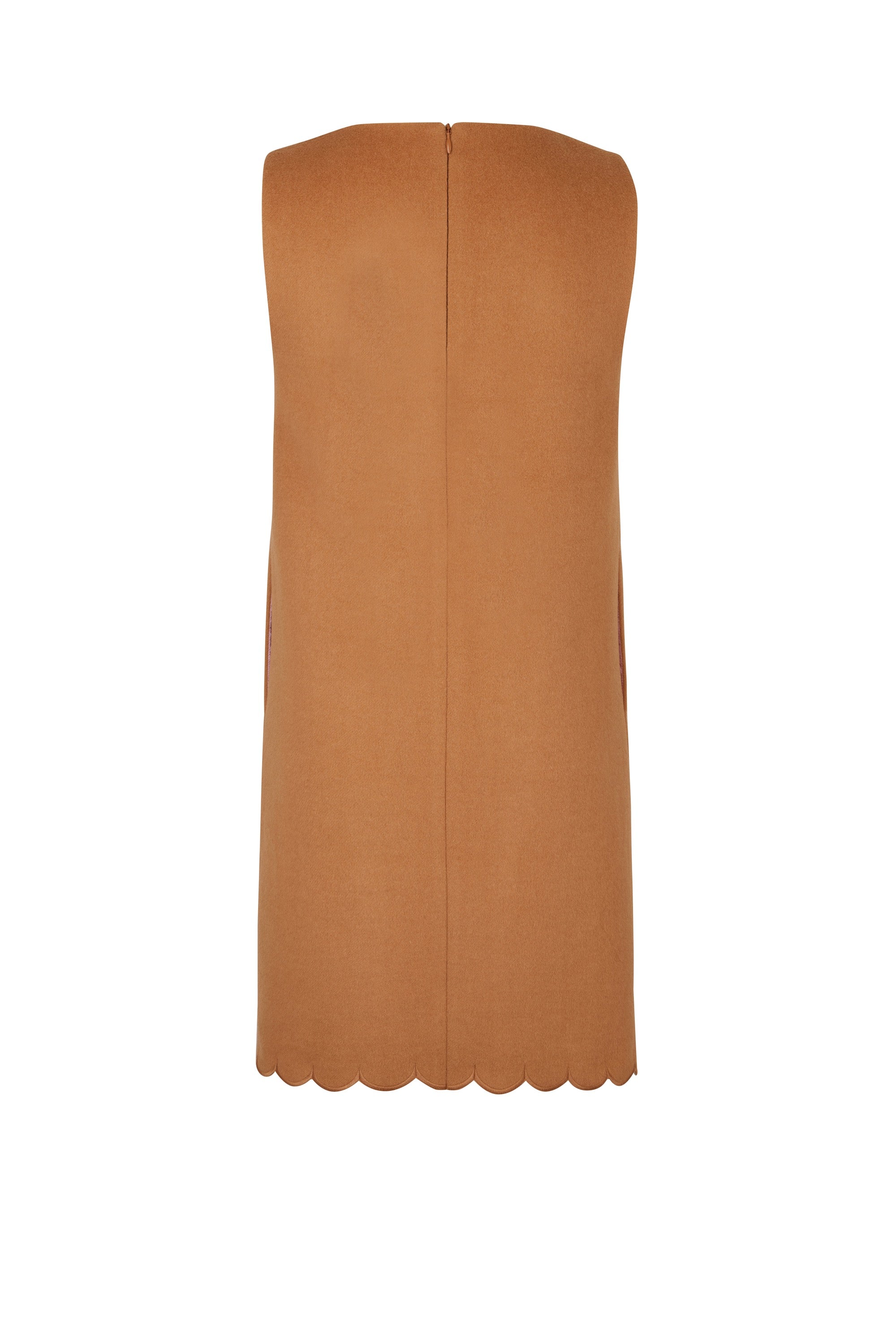 Robe en gabardine de laine - Camel