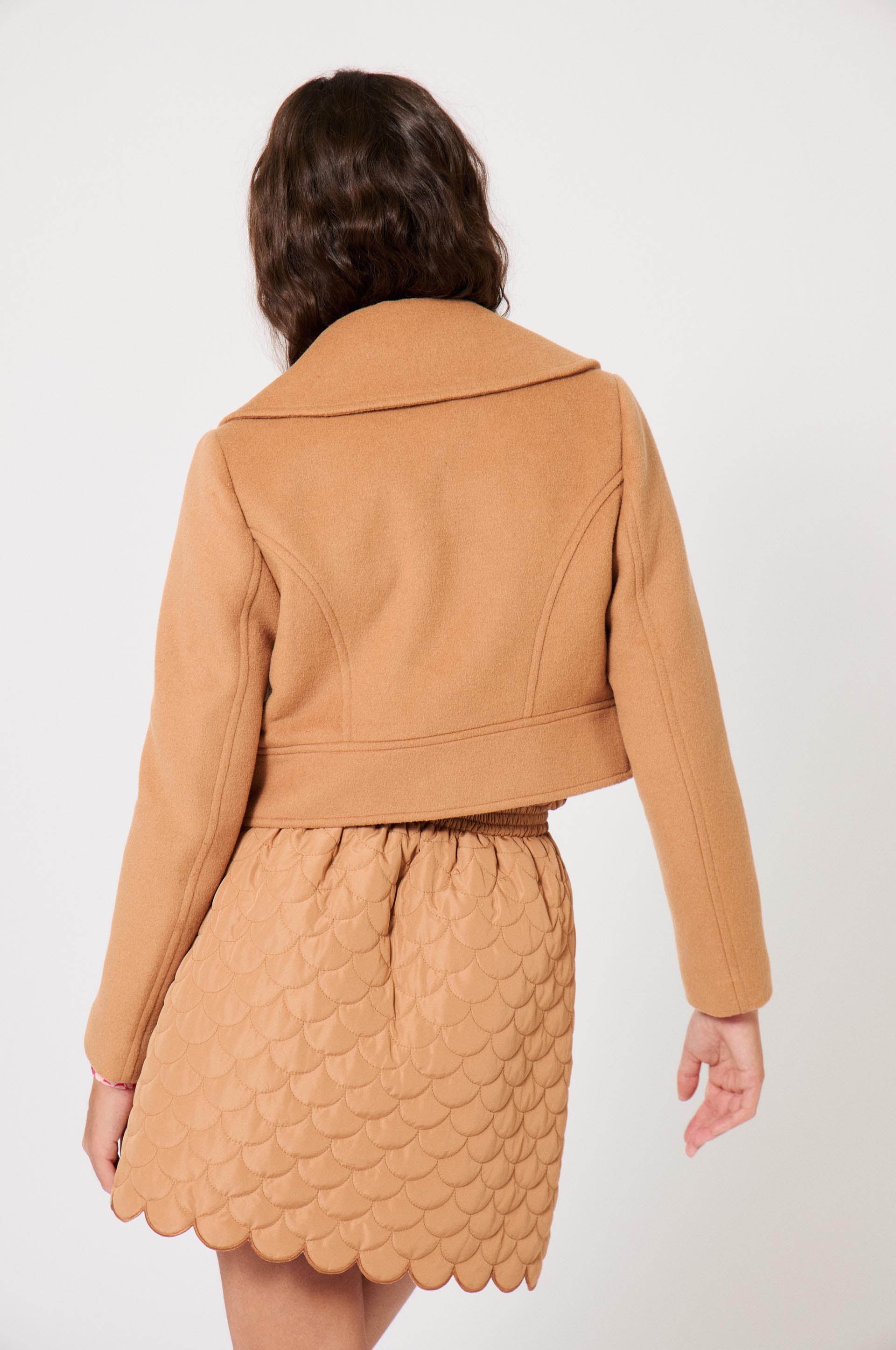 Veste en gabardine de laine - Camel