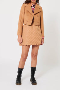 Veste en gabardine de laine - Camel