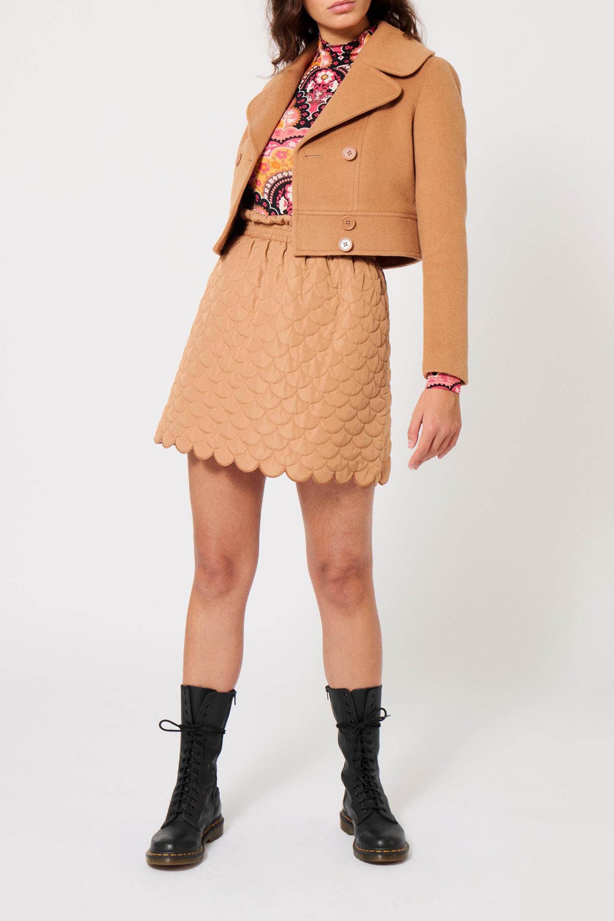 Veste en gabardine de laine - Camel