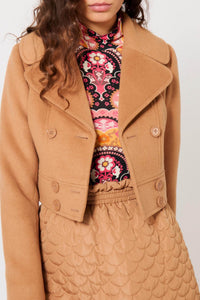 Veste en gabardine de laine - Camel