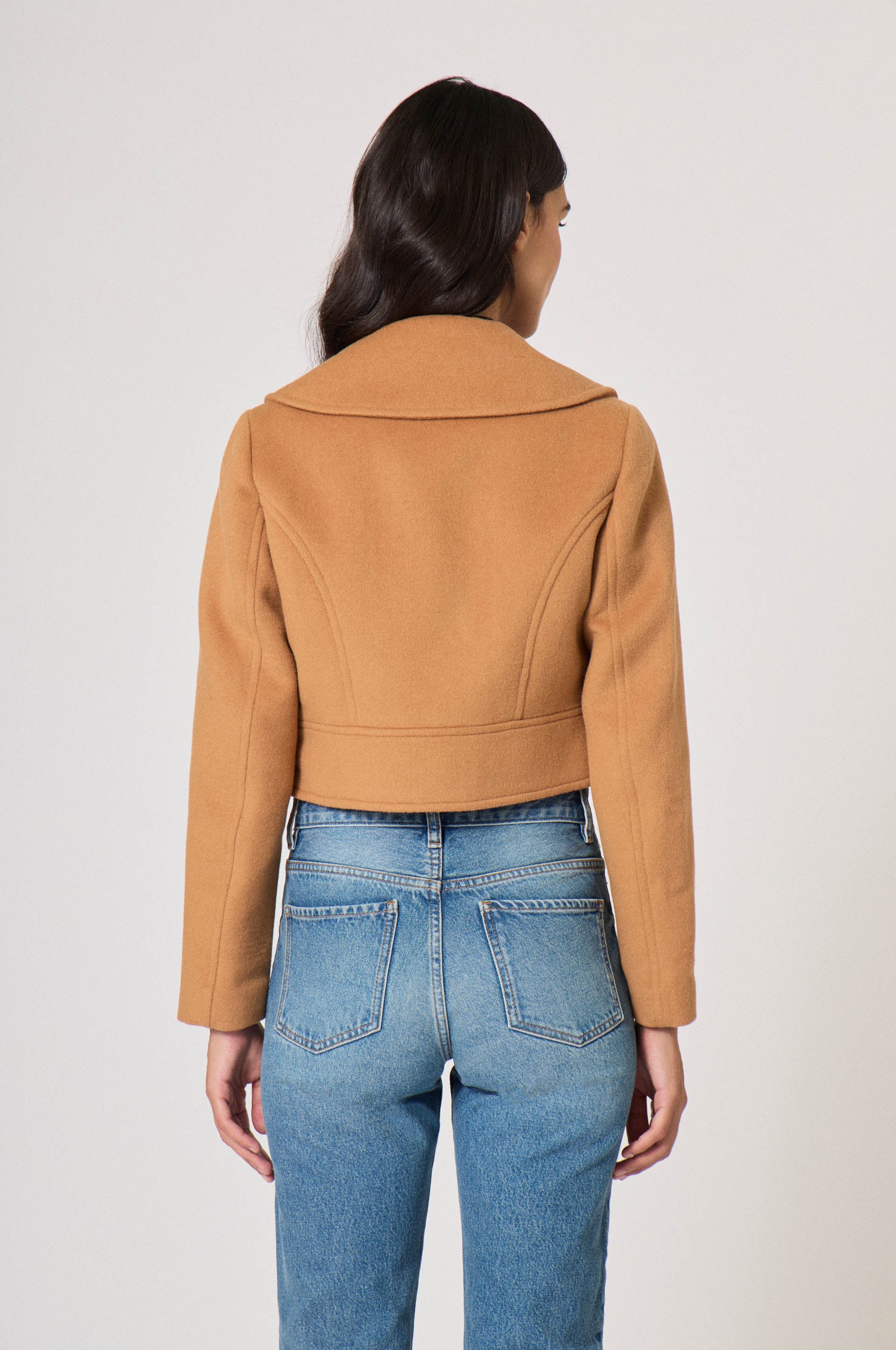 Veste en gabardine de laine - Camel