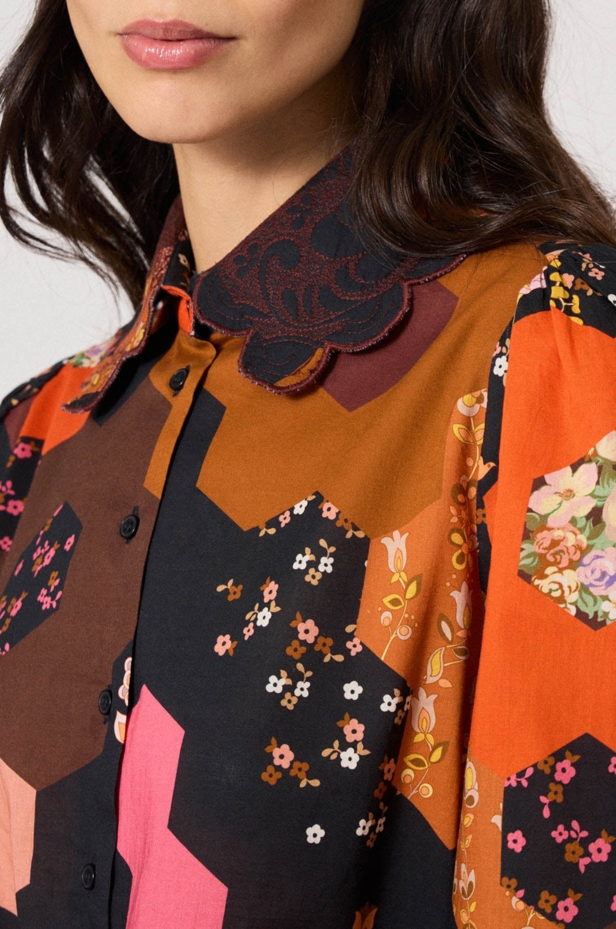 Chemise Patchwork Médiéval - Multicolore