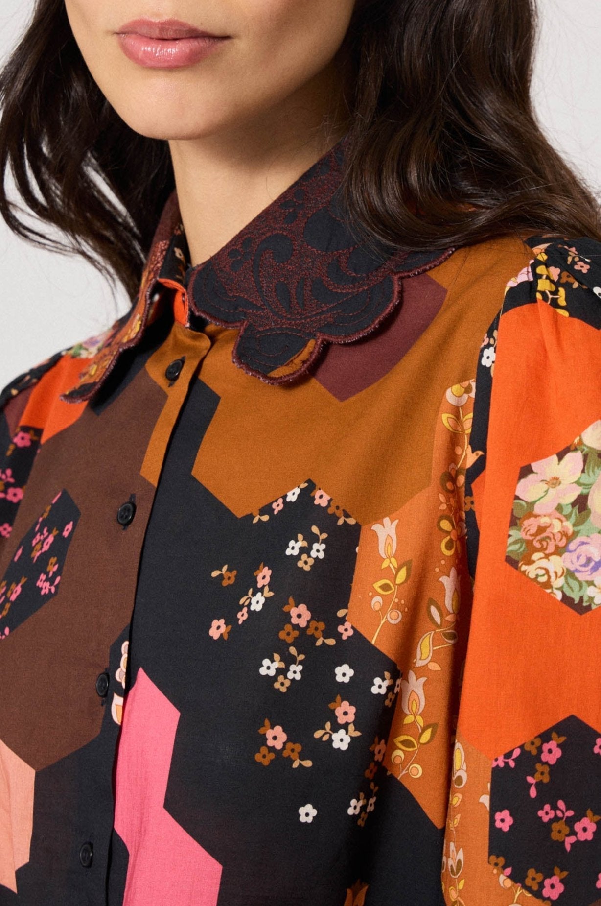Chemise Patchwork Médiéval - Beige