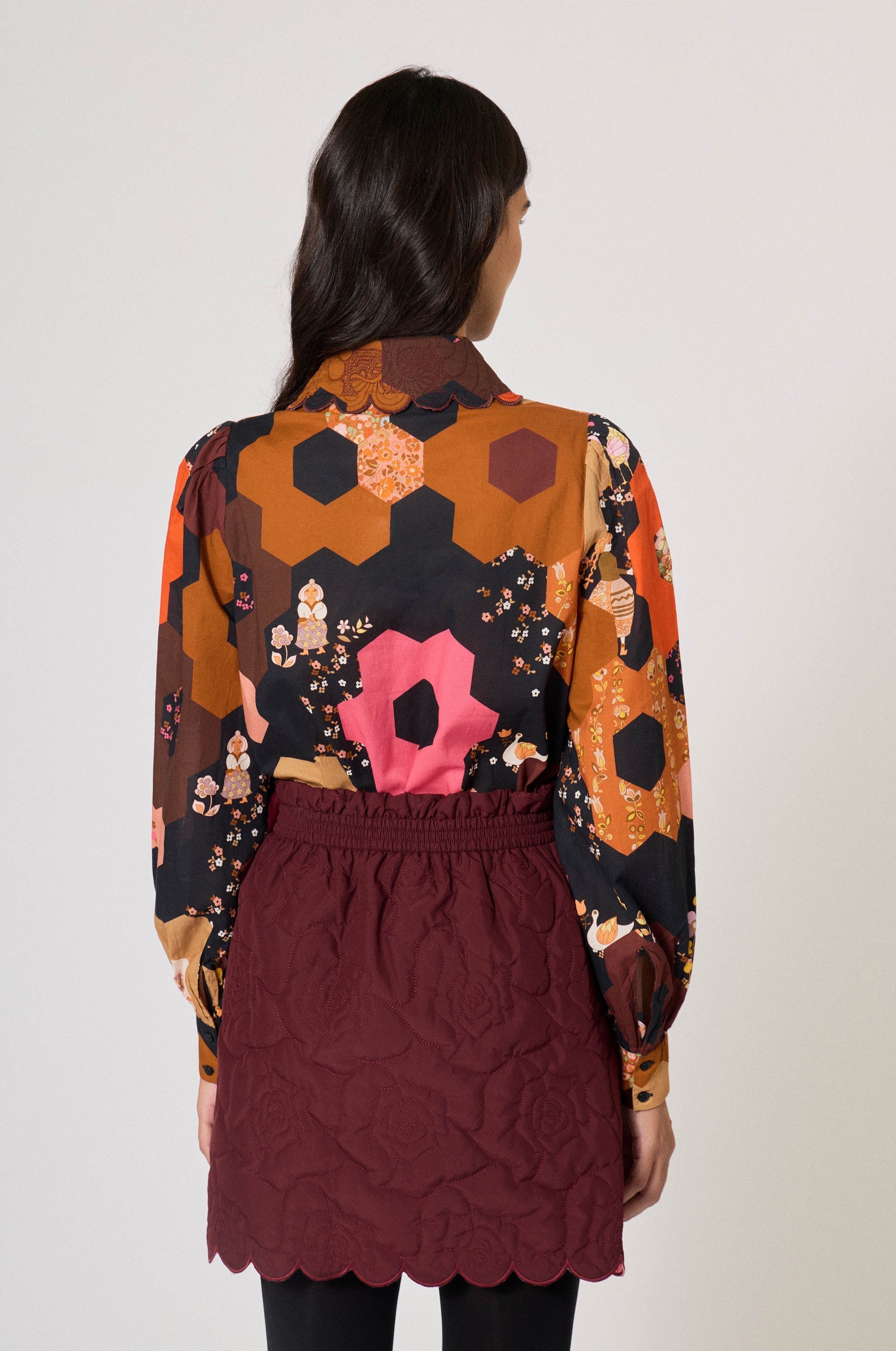 Chemise Patchwork Médiéval - Beige