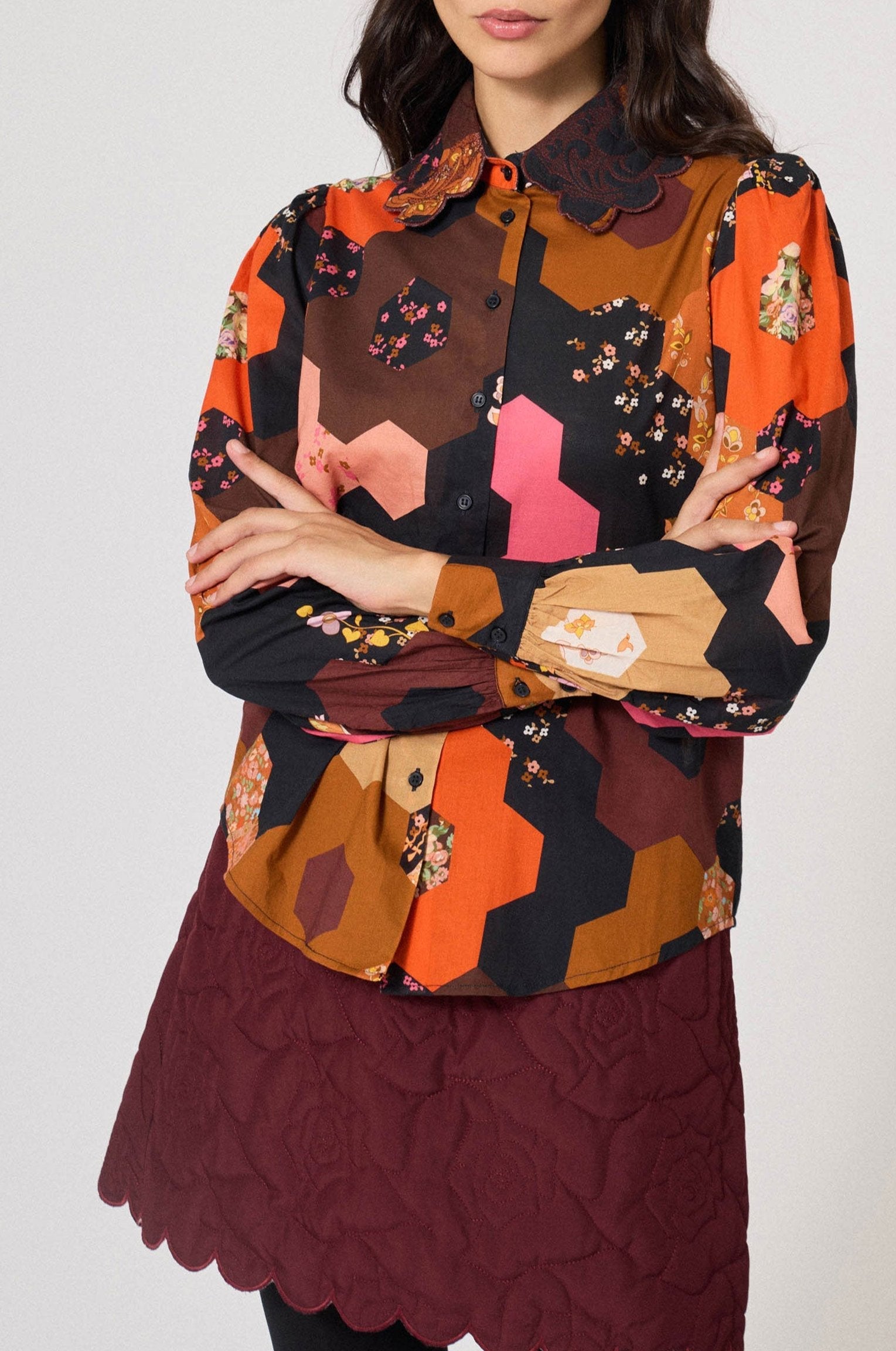 Chemise Patchwork Médiéval - Multicolore