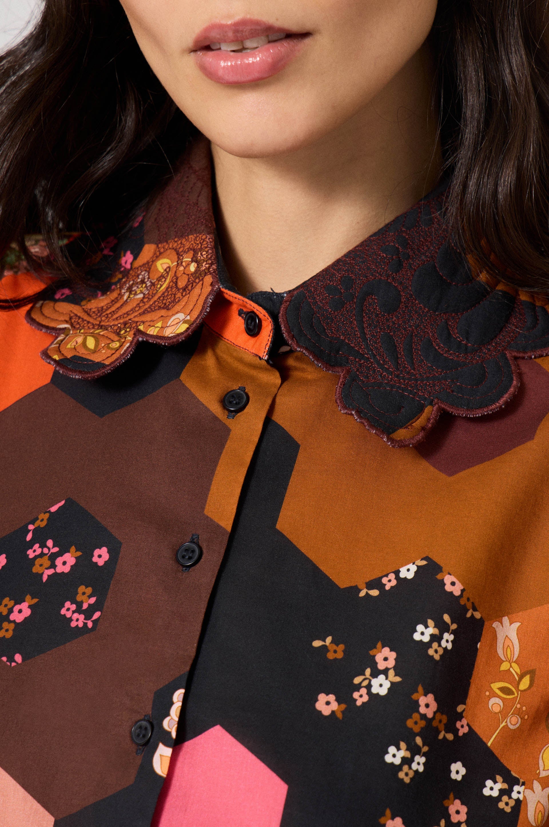 Chemise Patchwork Médiéval - Multicolore