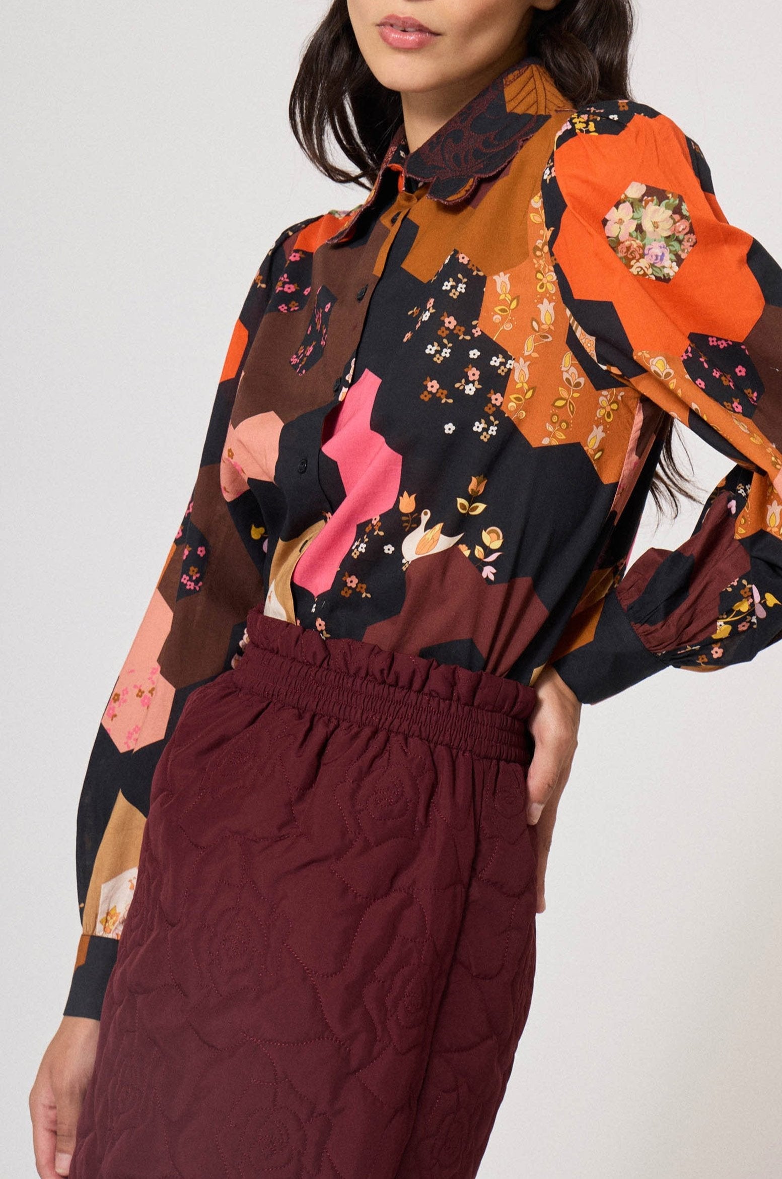 Chemise Patchwork Médiéval - Multicolore