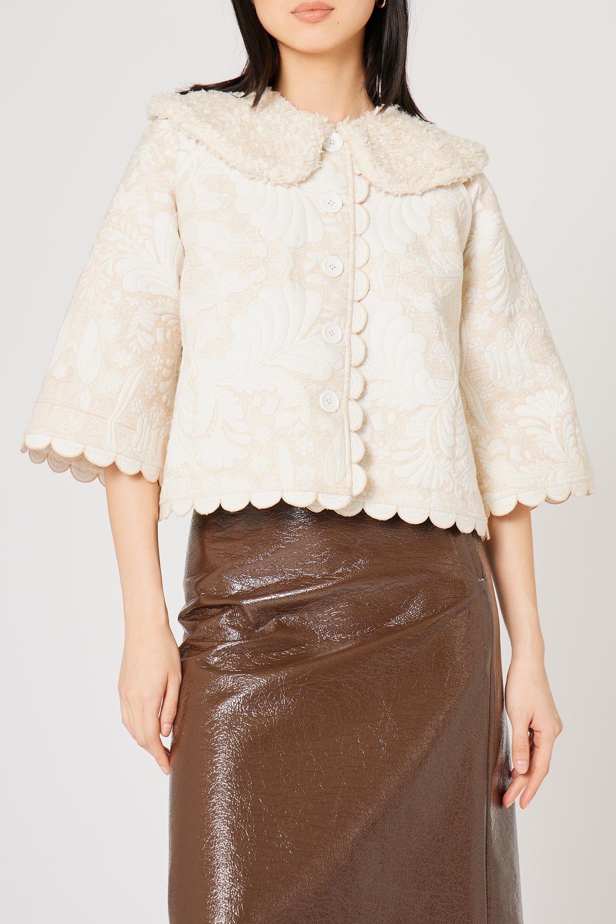 Manteau Patchwork Médiéval - Beige