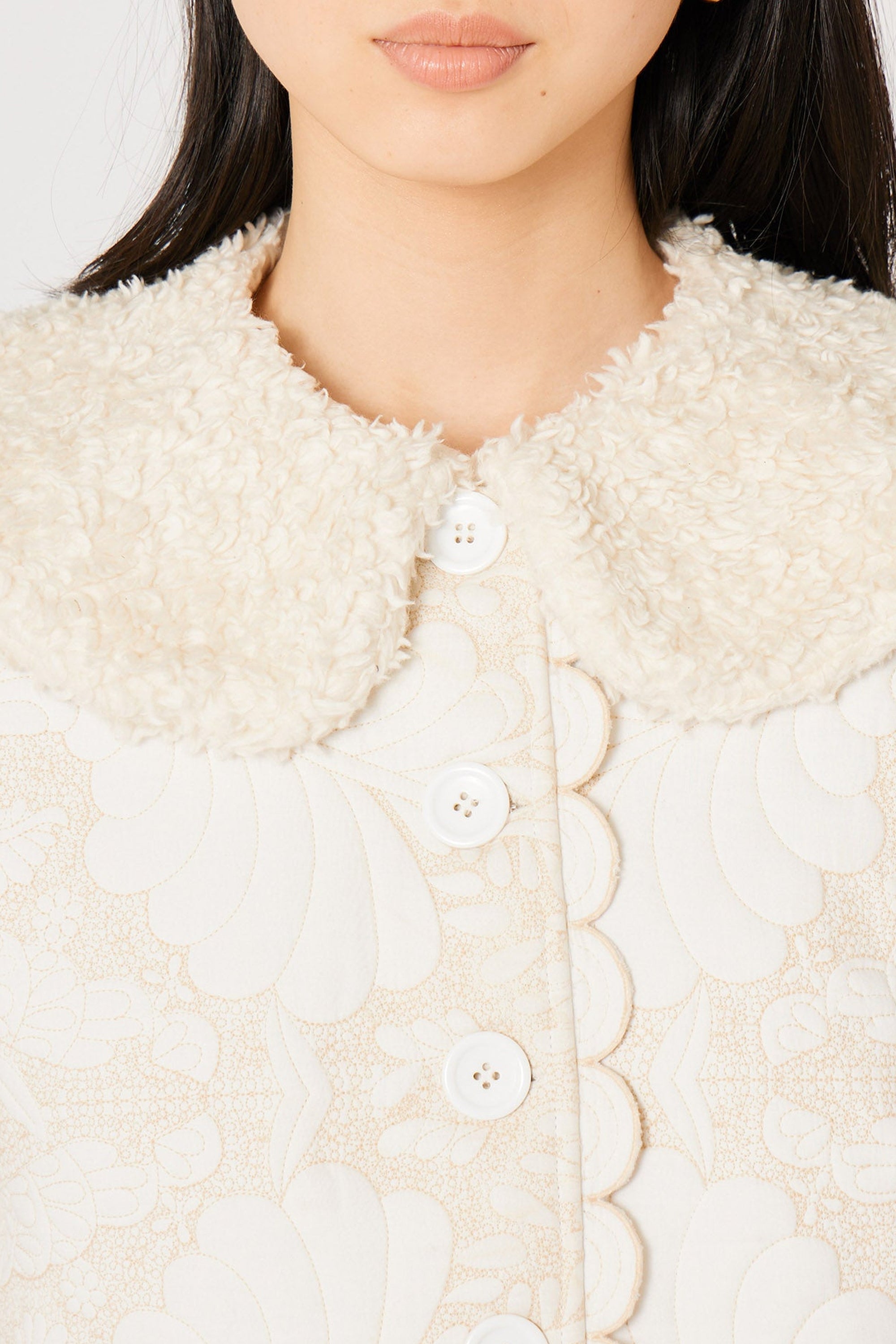 Manteau Patchwork Médiéval - Beige