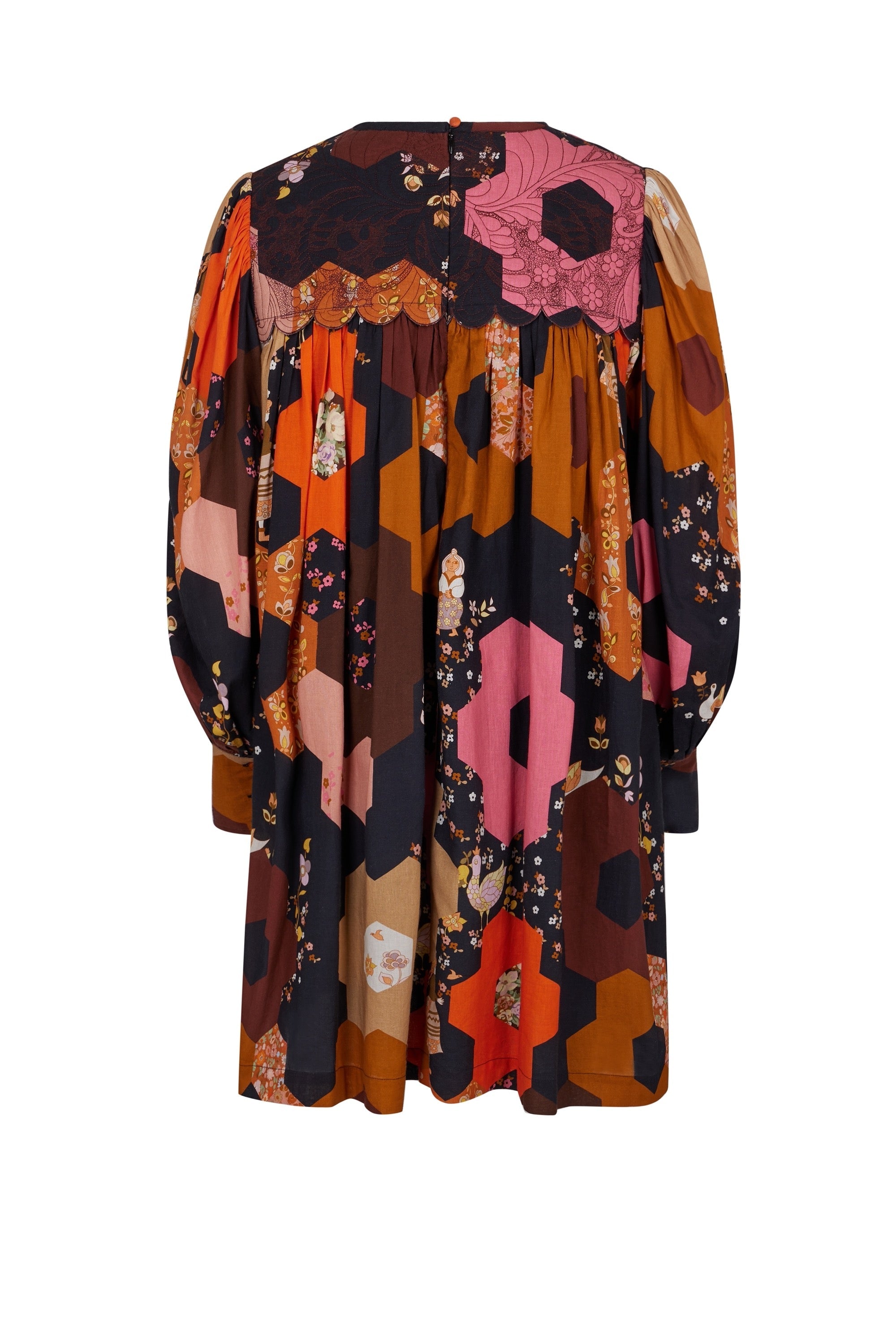 Robe courte Patchwork Médiéval - Multicolore