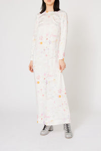 Robe caftan Natachà imprimé croquis - Multicolore