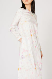 Robe caftan Natachà imprimé croquis - Multicolore