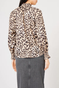 Blouse Panthère Coeur - Camel