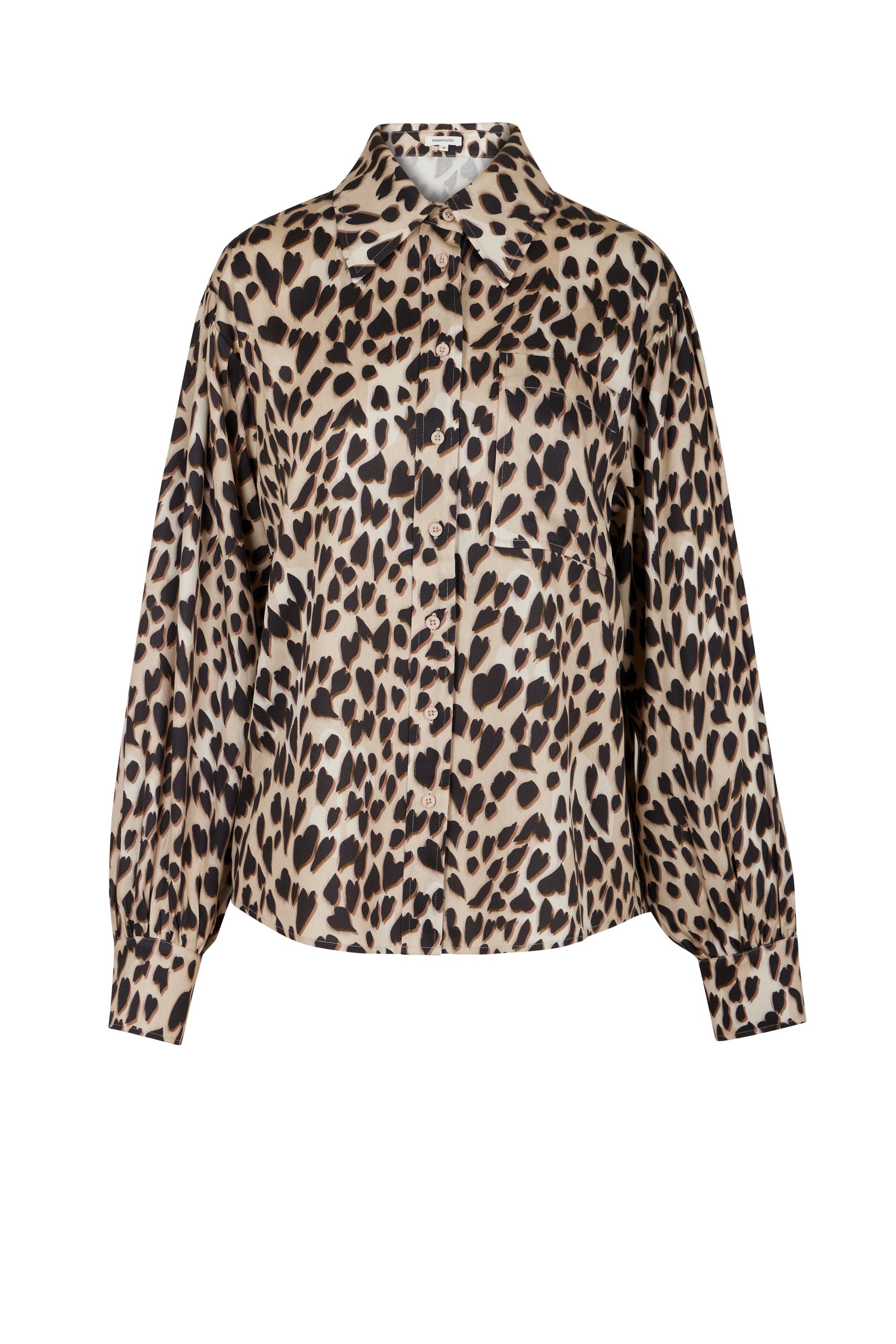Chemise Panthère Coeur - Camel
