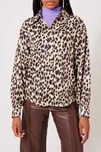 Chemise Panthère Coeur - Camel