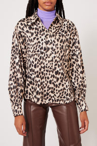 Chemise Panthère Coeur - Camel