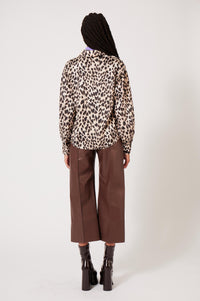 Chemise Panthère Coeur - Camel
