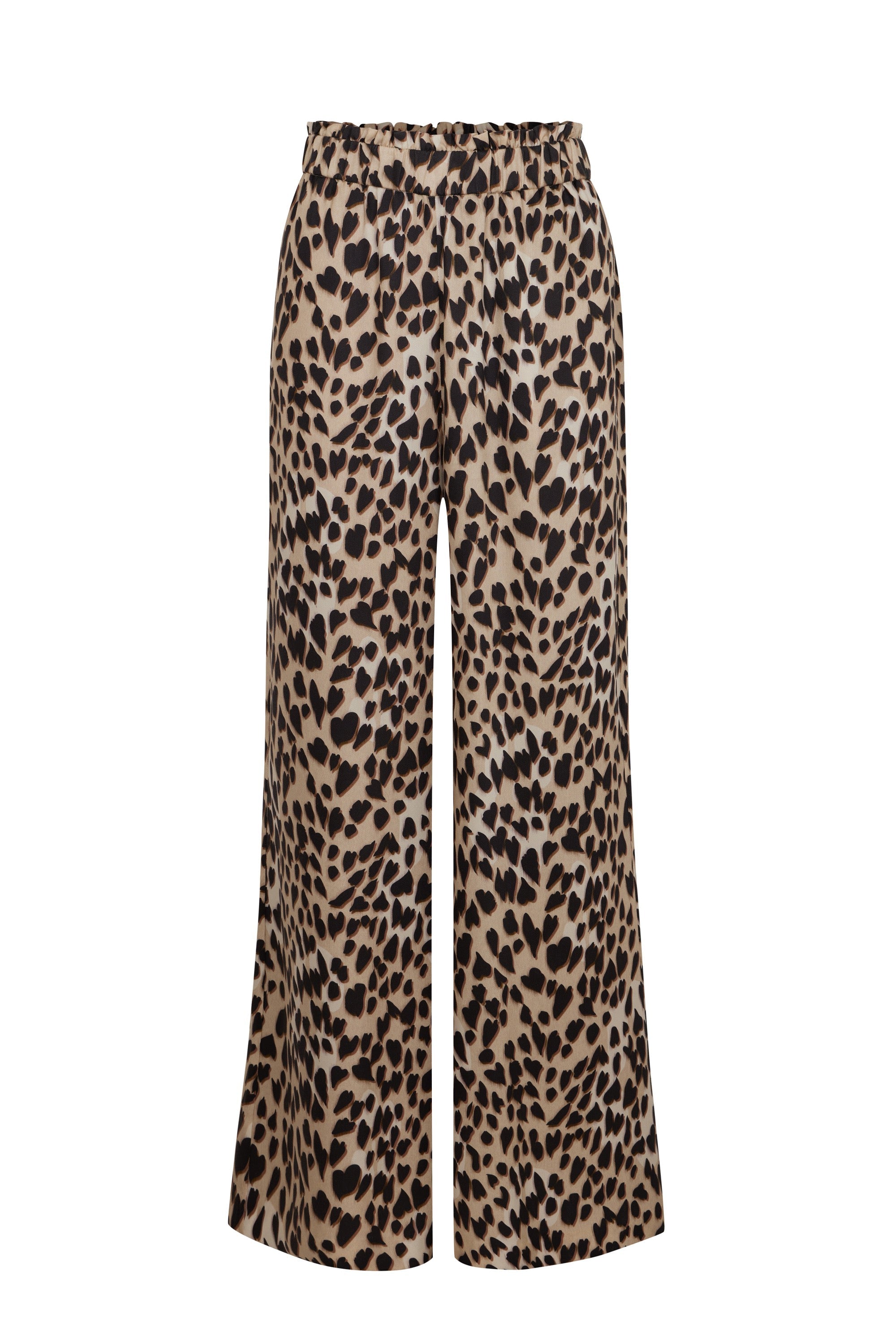 Pantalon Panthère Coeur - Camel