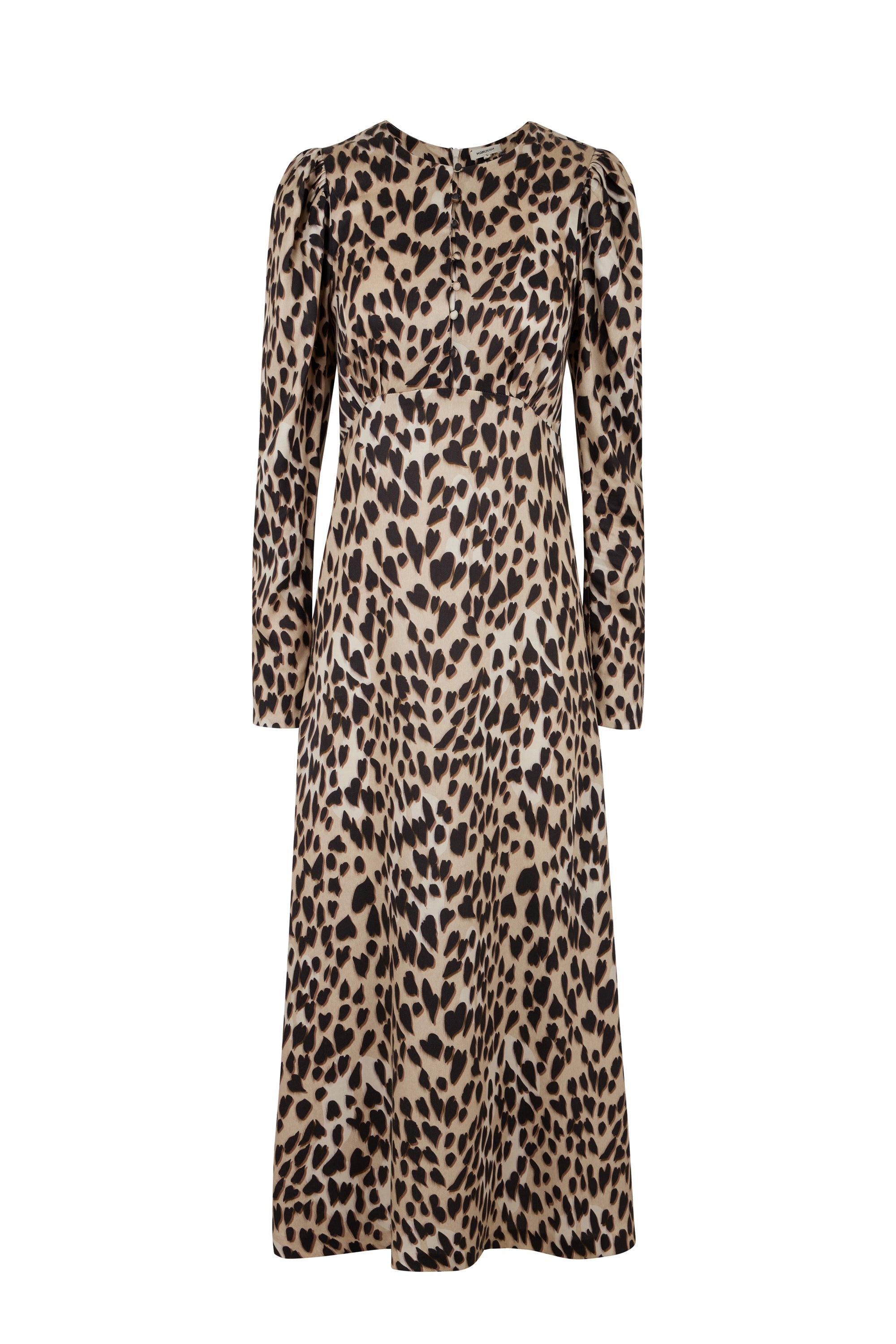 Robe longue Panthère Coeur - Camel