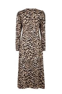 Robe longue Panthère Coeur - Camel