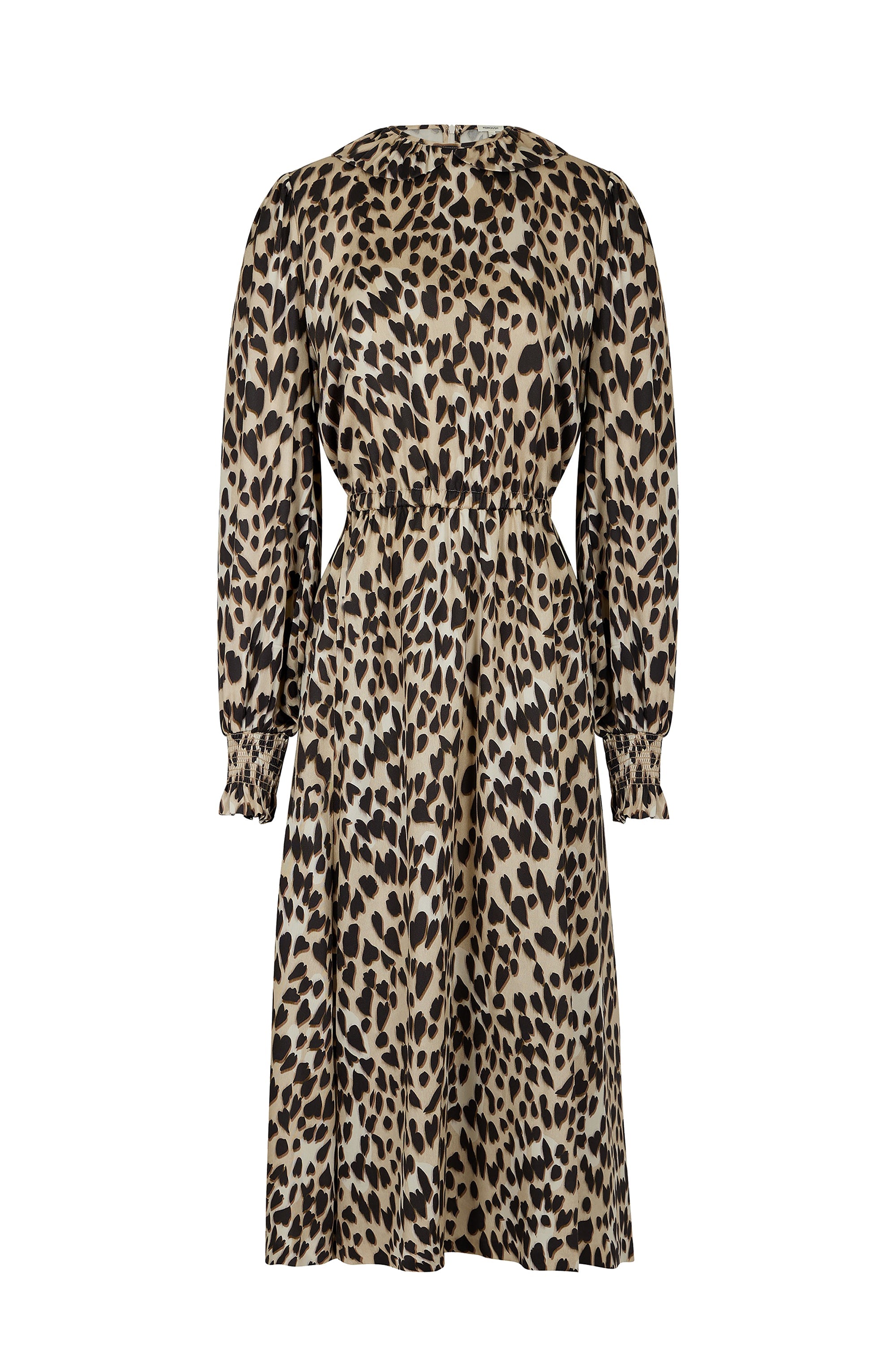 Robe Panthère Coeur - Camel