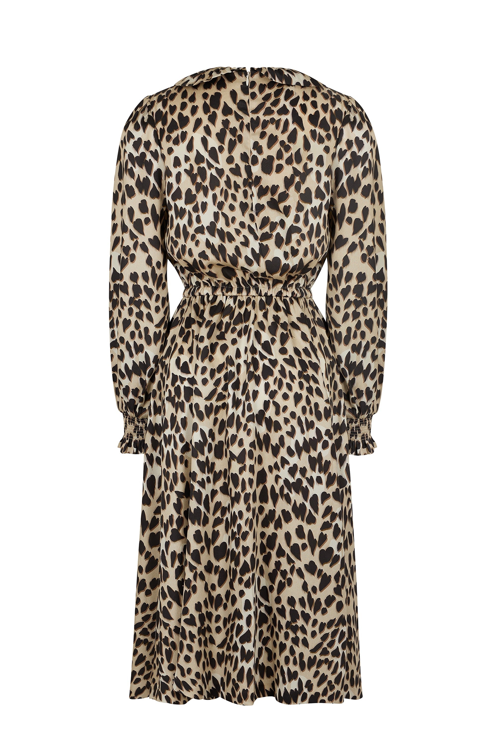 Robe Panthère Coeur - Camel