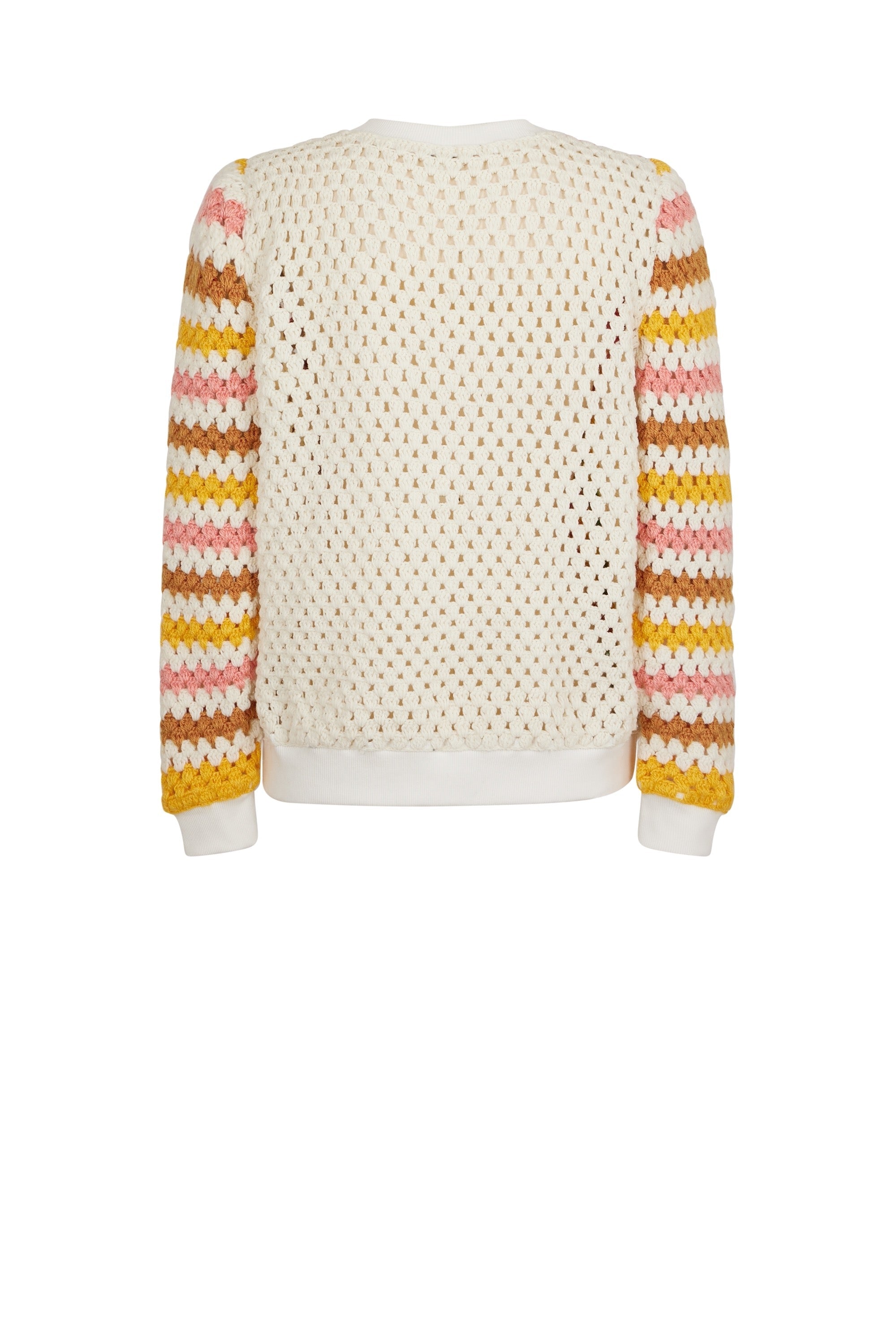 Pull long Patchwork en maille - Multicolore