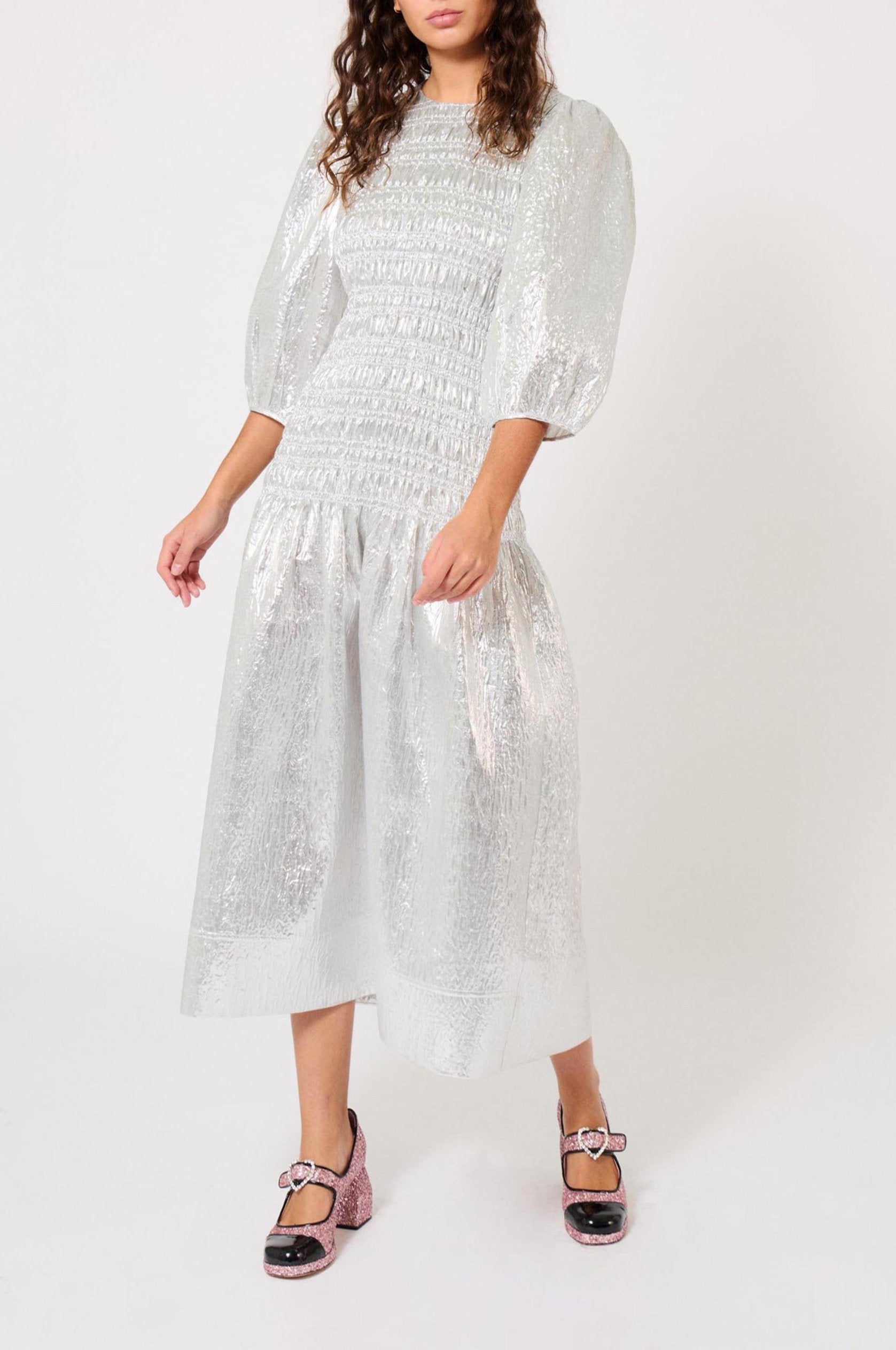 Robe smockée Peau D'Ane - Argenté