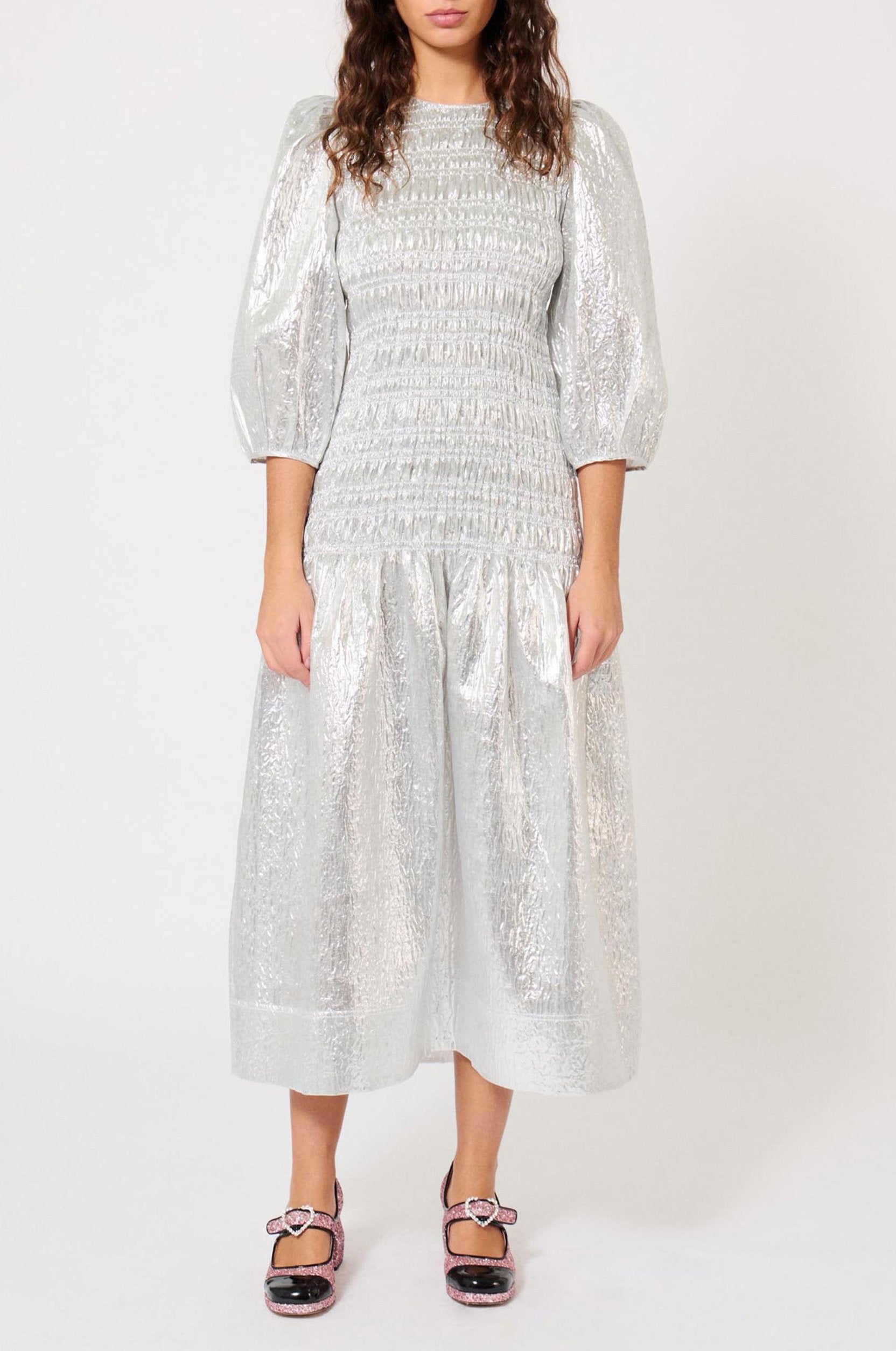 Robe smockée Peau D'Ane - Argenté