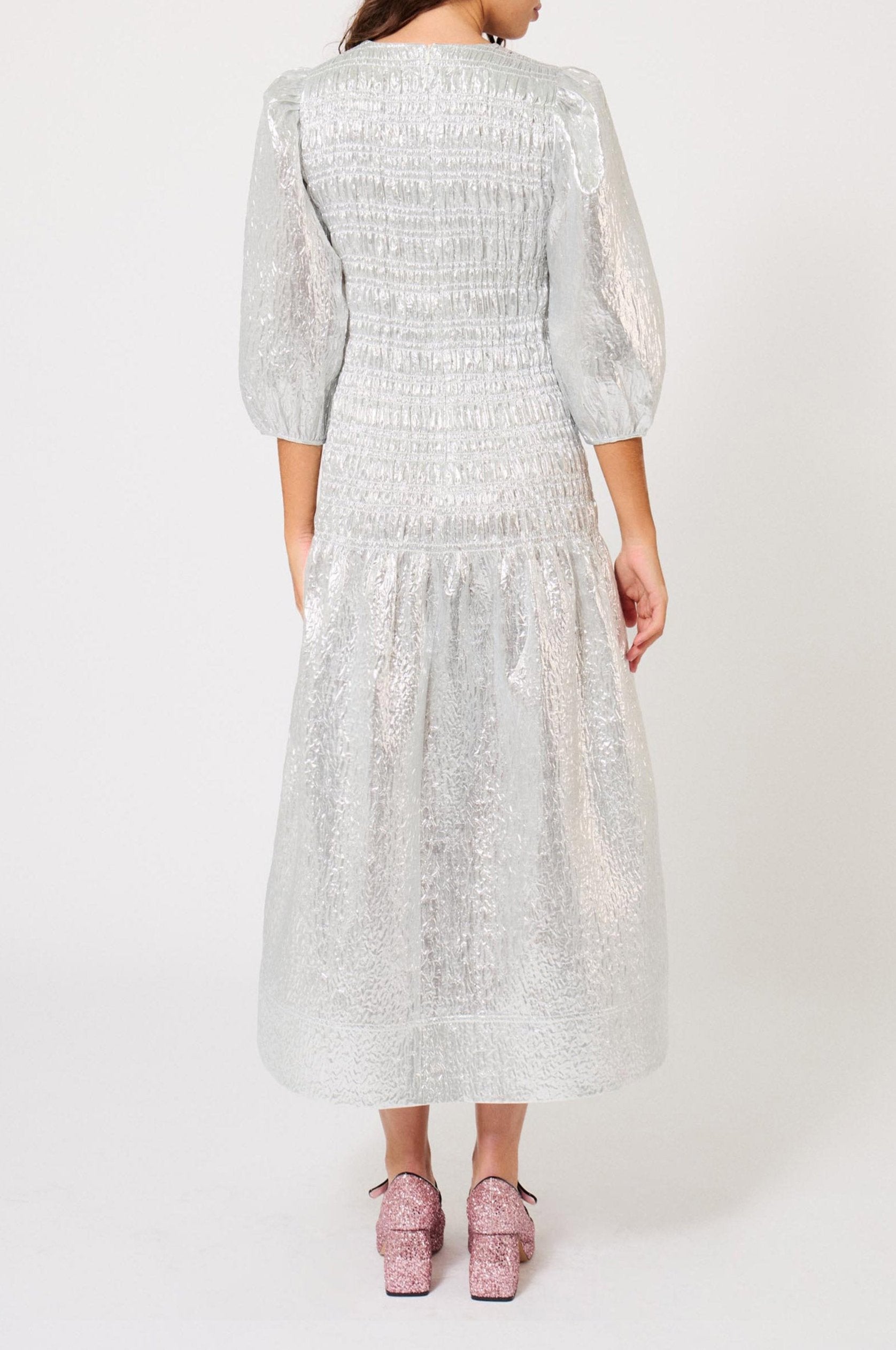 Robe smockée Peau D'Ane - Argenté
