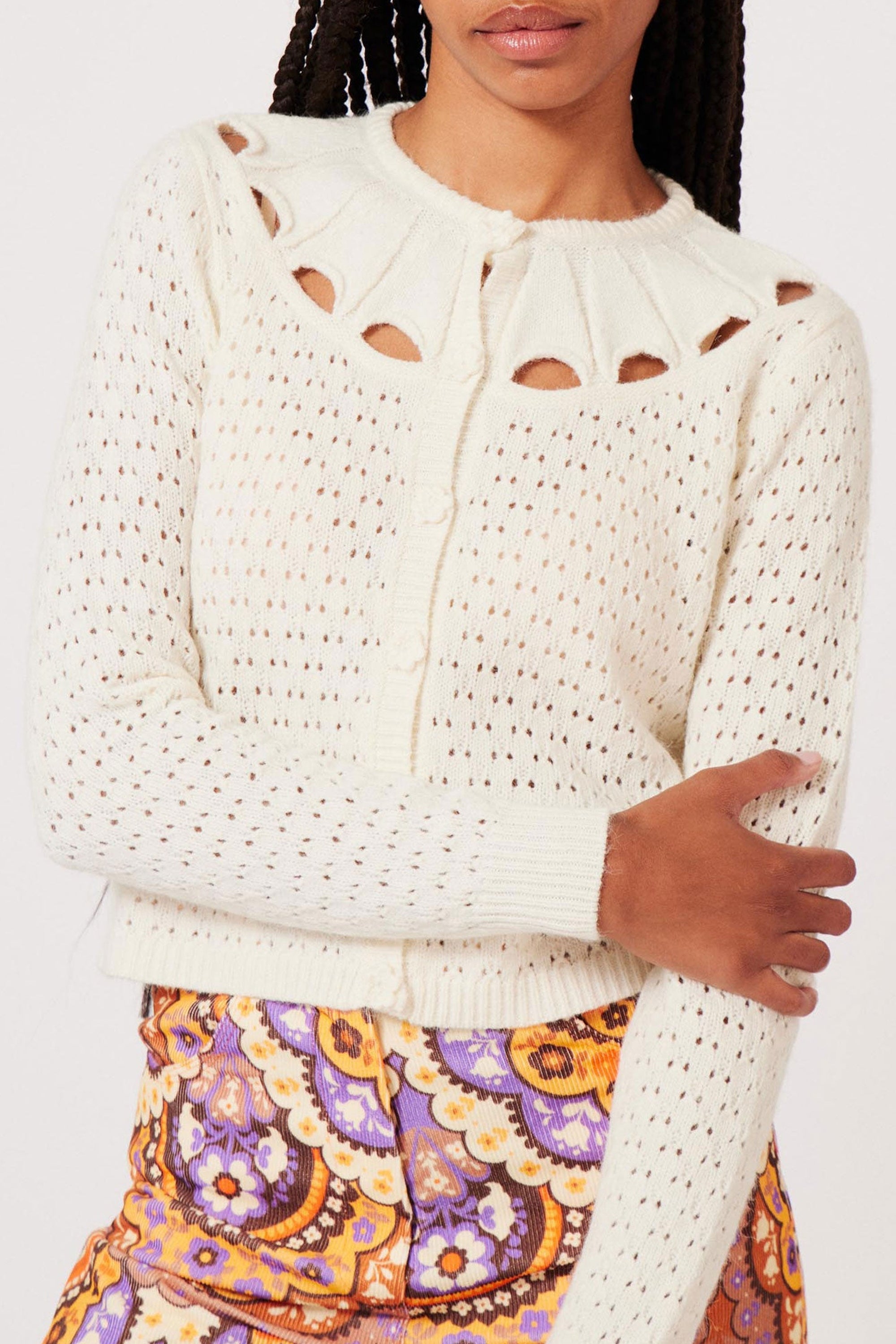 Cardigan Pointelle - Beige