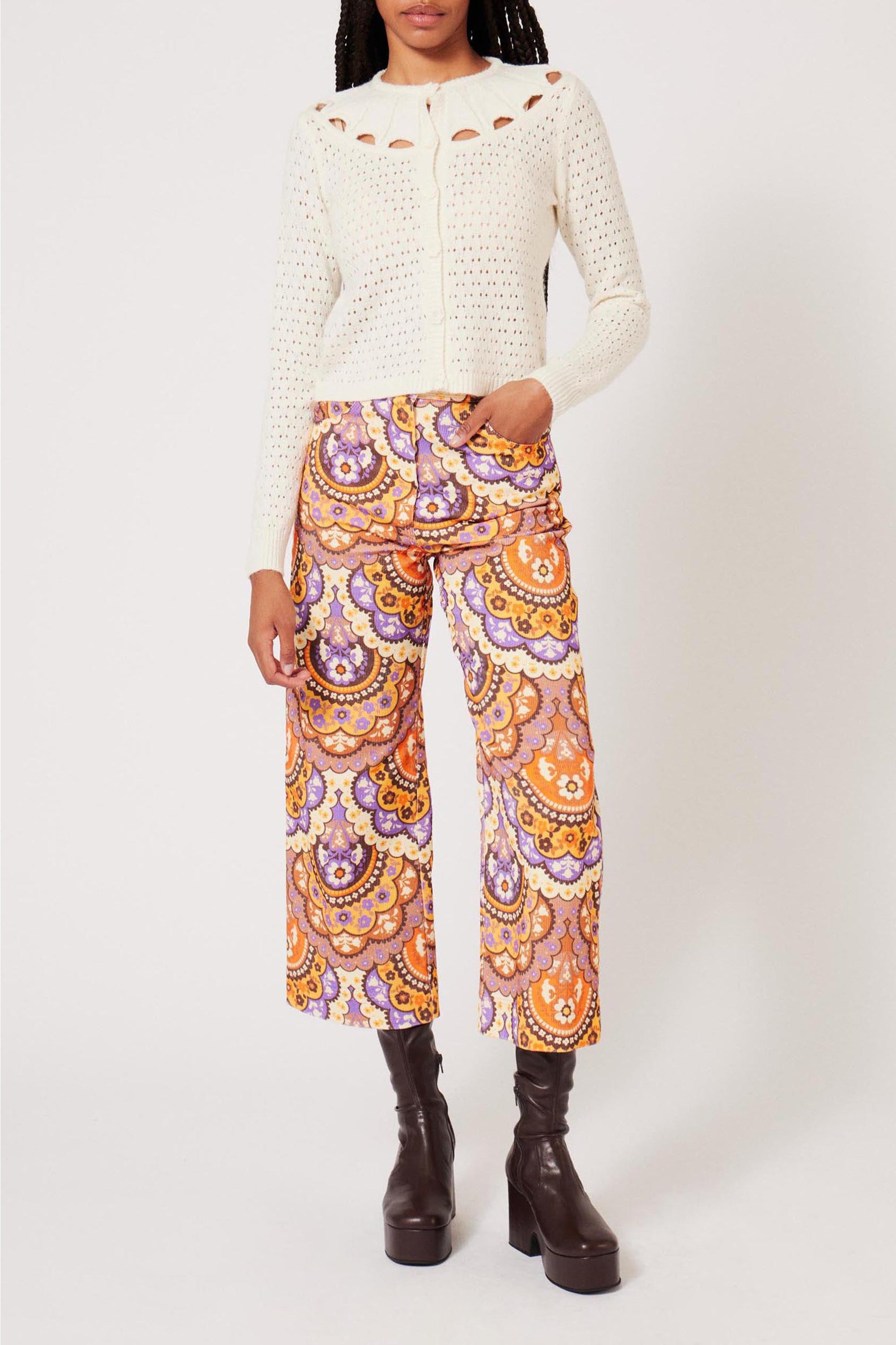 Cardigan Pointelle - Beige