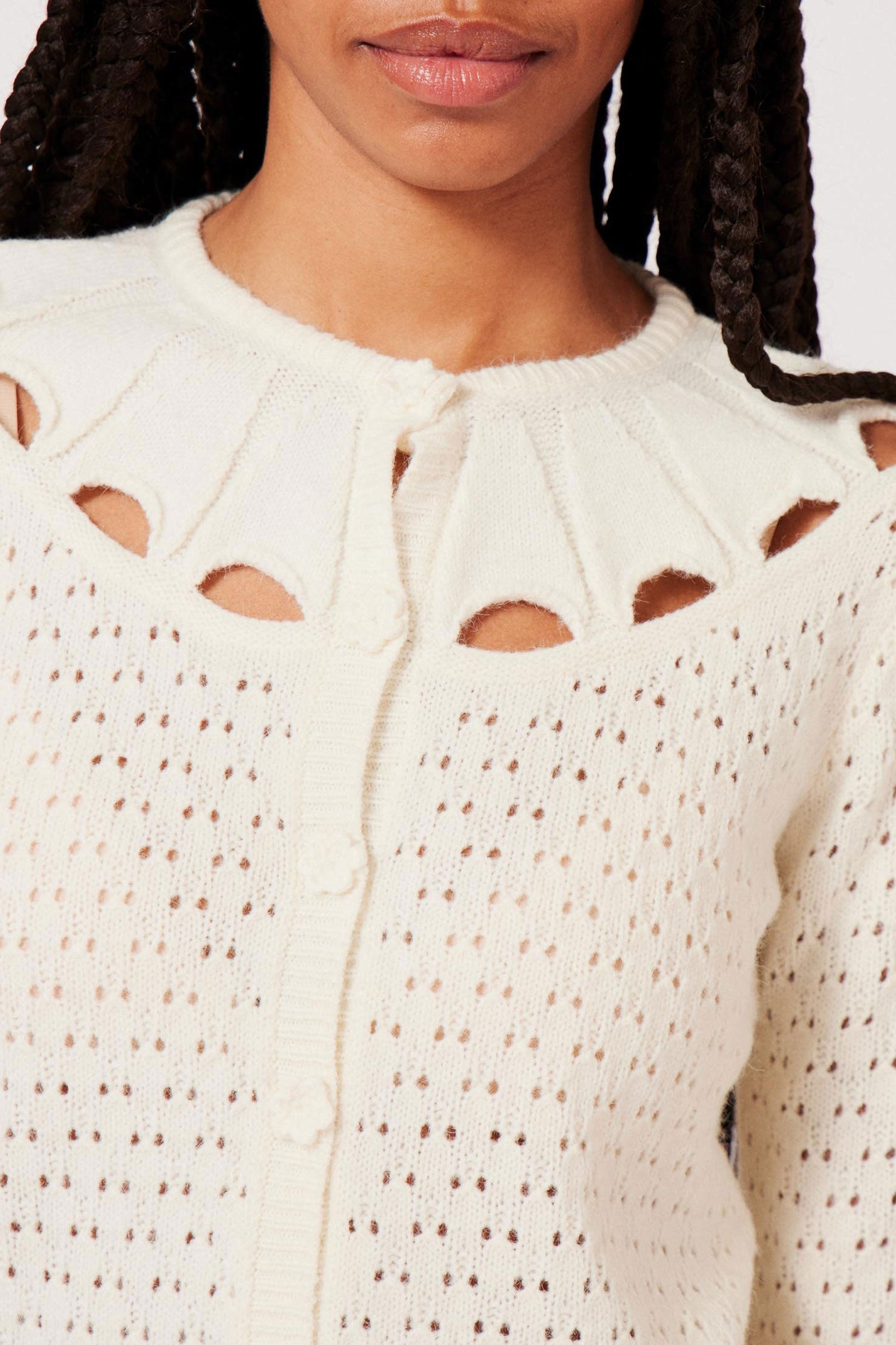 Cardigan Pointelle - Beige