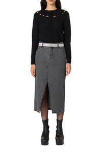 Gilet Pointelle - Noir