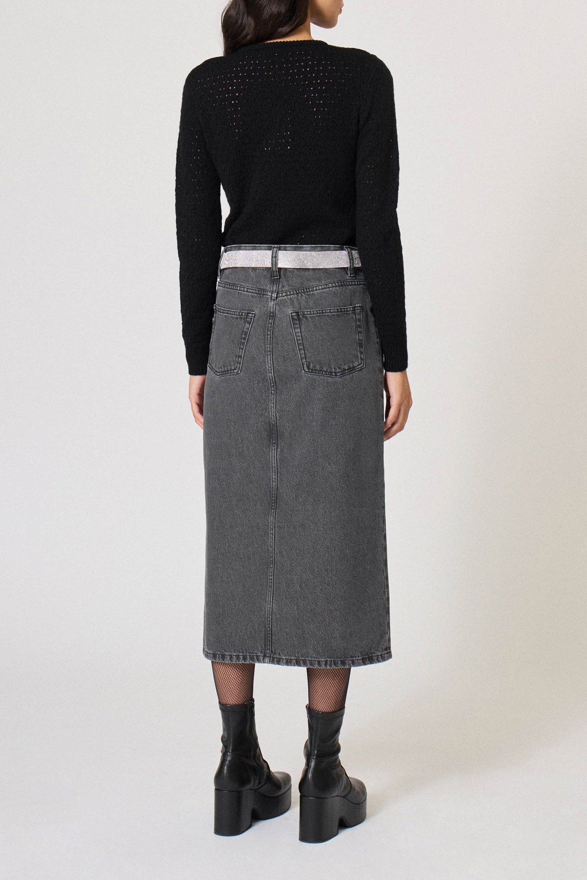 Gilet Pointelle - Noir