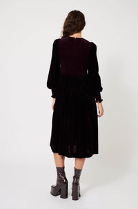 Robe smockée Princesse - Marron