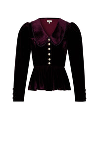 Top col claudine Princesse - Noir