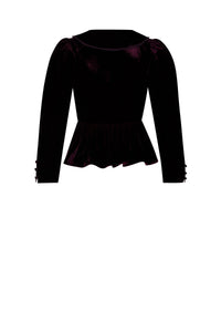 Top col claudine Princesse - Noir