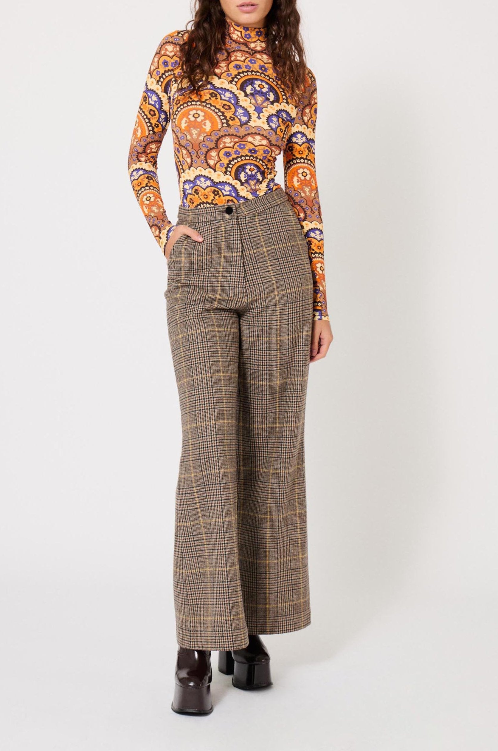 Pantalon Scotland en laine - Camel