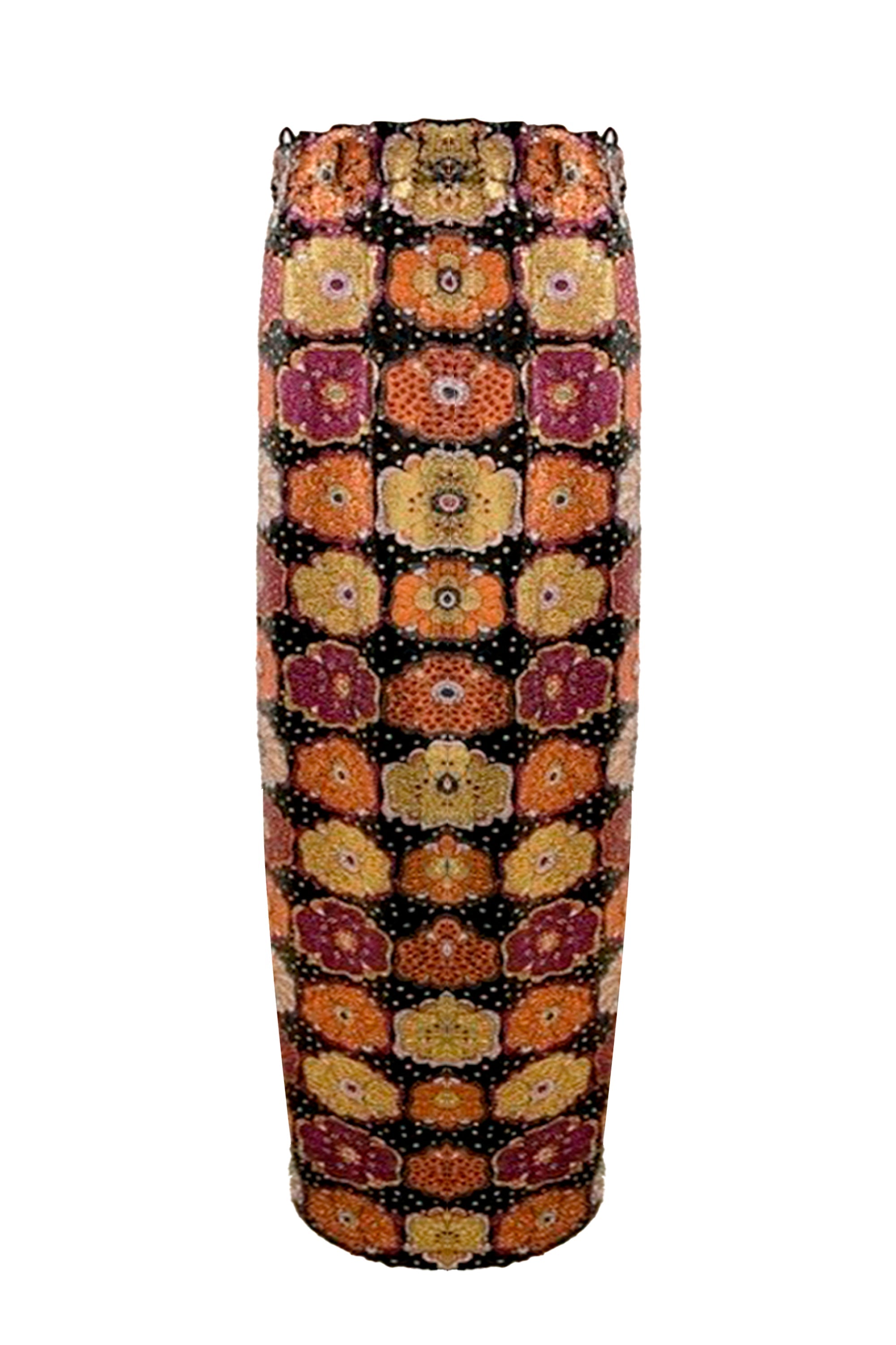 Jupe à imprimé à paillettes - Multicolore